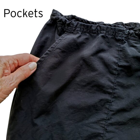 Aeropostale Baggy Parachute Y2K Pants Black Streetwear Cotton & Nylon XXL 2XL - Picture 6 of 16